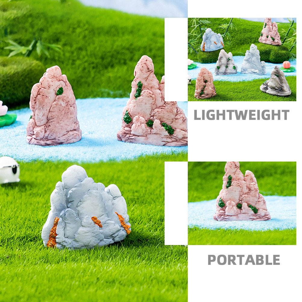 6Pcs Resin Mini Bonsai Mountai - Bonsai Garden Landscape Design recension och pris