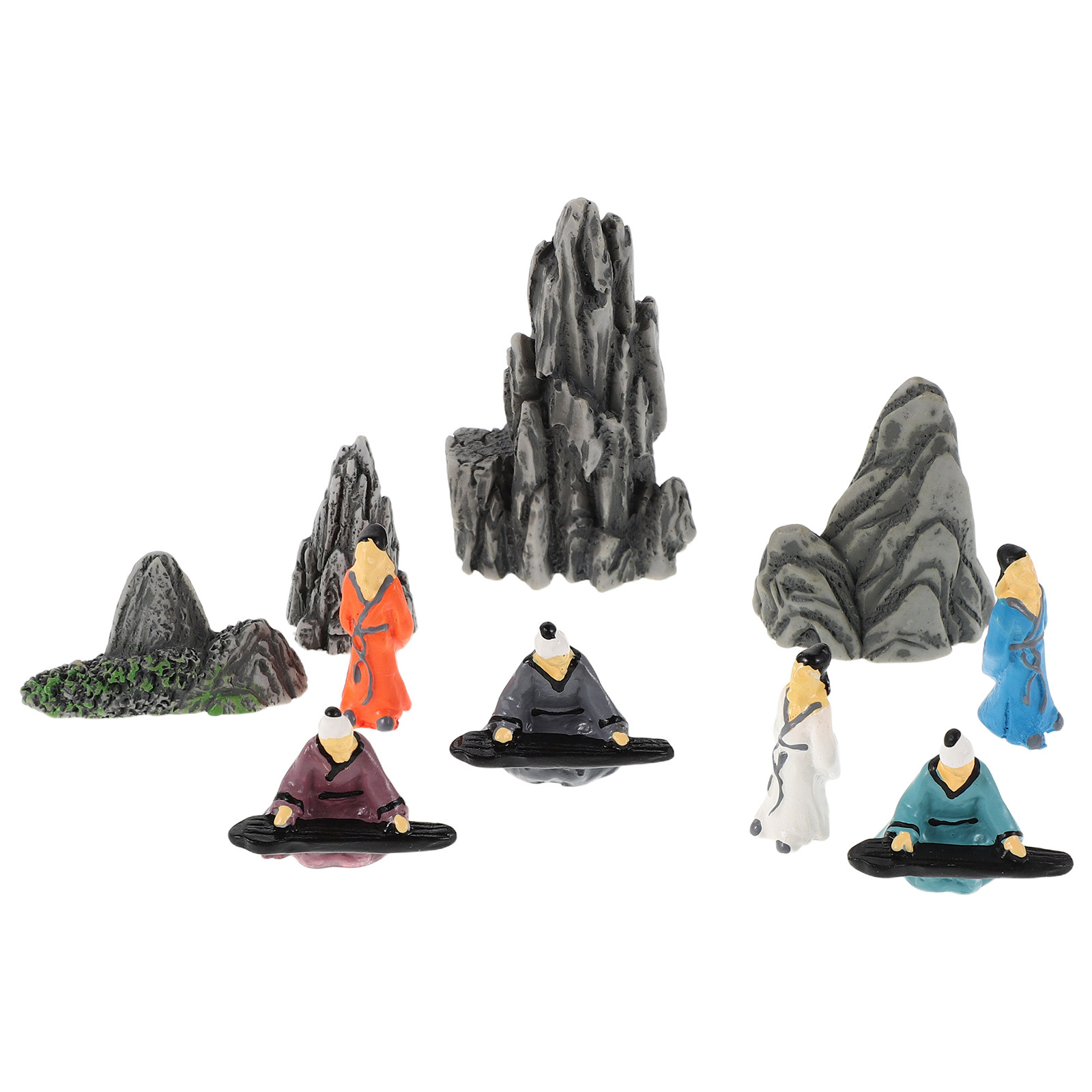 10Pcs Resin Miniature Chinese  - Bonsai Garden Landscape Design recension och pris