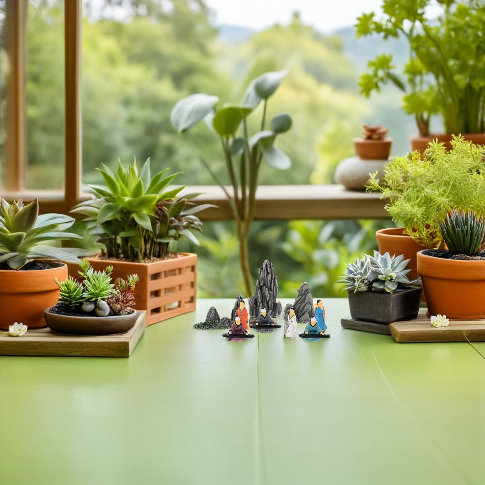 10Pcs Resin Miniature Chinese  - Bonsai Garden Landscape Design recension och pris