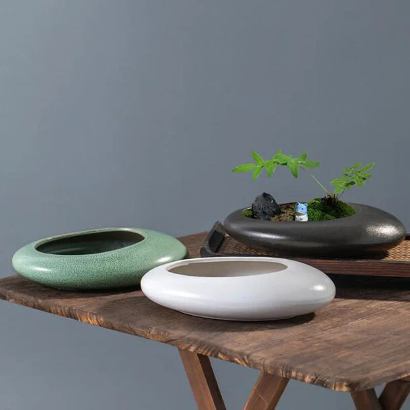 Coarse Pottery Bonsai Vase Gre - Bonsai Garden Art recension och pris