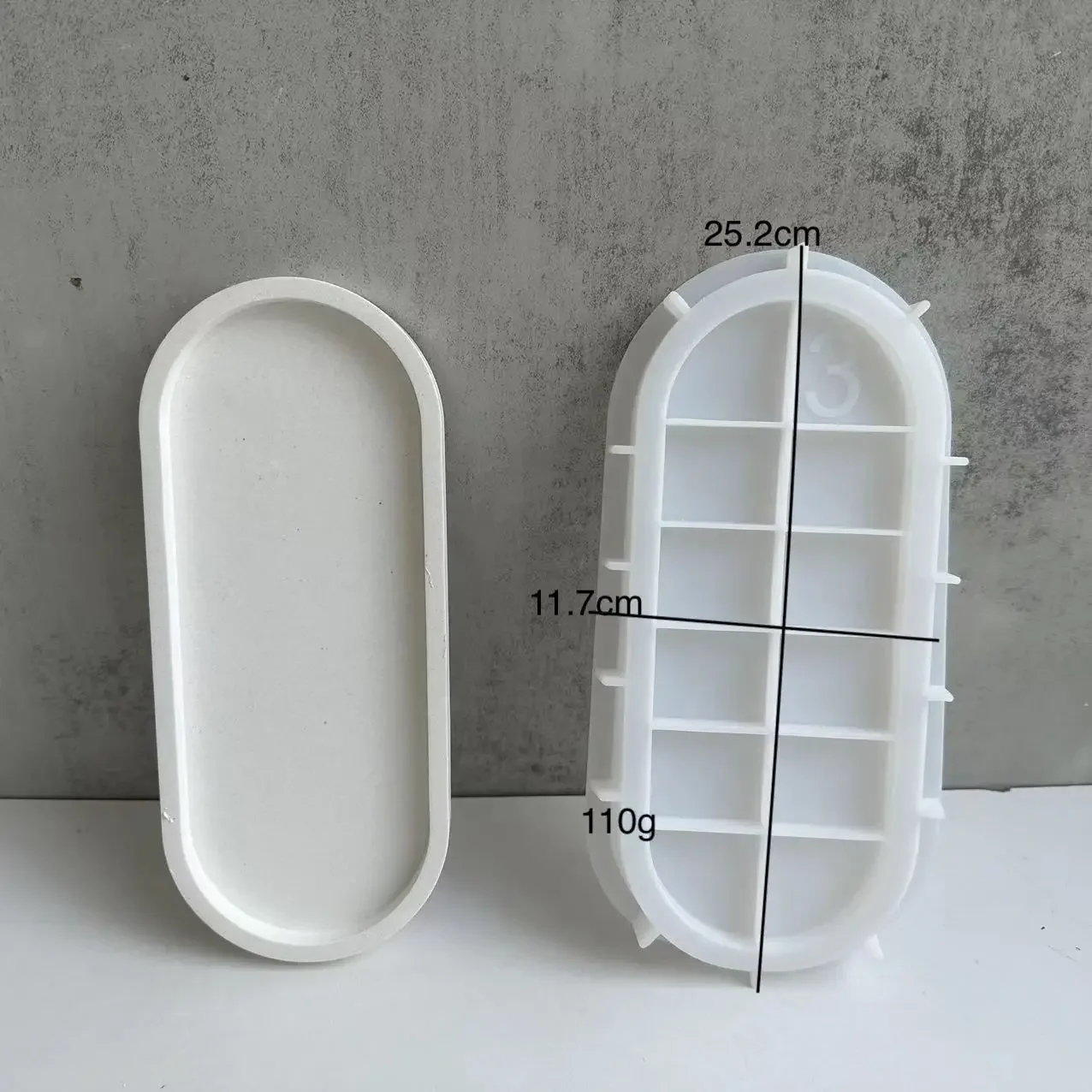Oval Flower Pot Base Mold Ceme - Drip Tray Saucer recension och pris